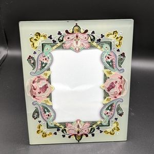 Vintage Sage Green Hand Painted 5x6 Picture Frame